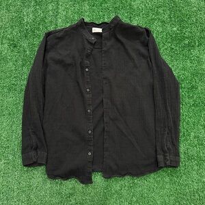 Zara Black Button-Up Blouse